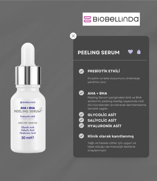 Biobellinda AHA+BHA Peeling serum 30 ml