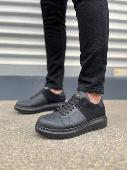 Boost Bağcıklı Deri Süet Erkek Günlük Sneaker Ayakkabı - Siyah Süet - 2