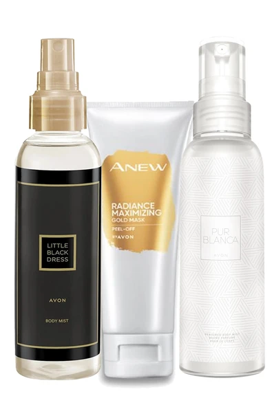 Little Black Dres Pur Blanca Vücut Spreyi Ve Anew Radiance Maximising Gold Yüz Maskesi Paketi