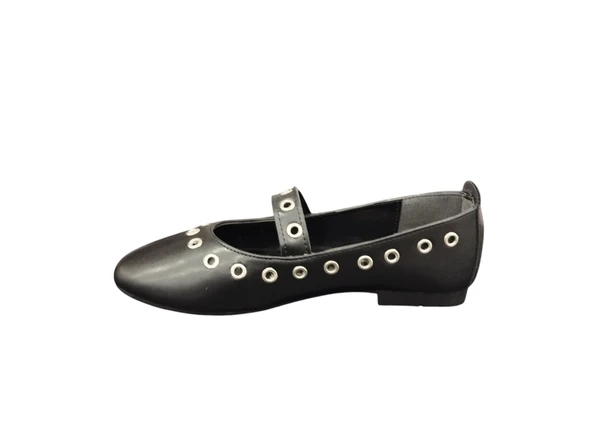 Merry Pace 846754Z Zımba Delikli Tek Bant Günlük Şık Kadın Babet Ayakkabı - 2