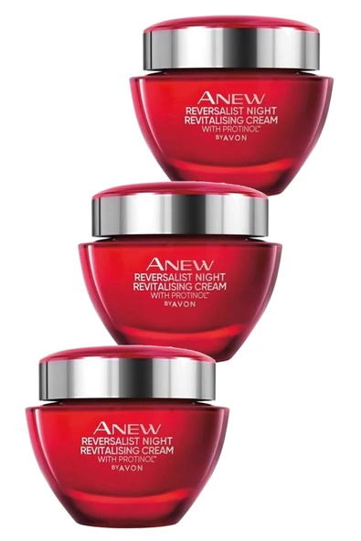 Anew Reversalist Yenileyici Gece Yüz Kremi 50 Ml. Üçlü Set