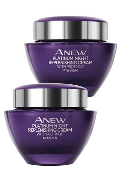Anew Platinum Gece Yüz Kremi 50 Ml. İkili Set