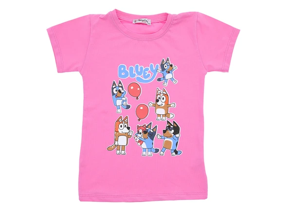 Kız Çocuk T-Shirt Balon Baskılı  - 7