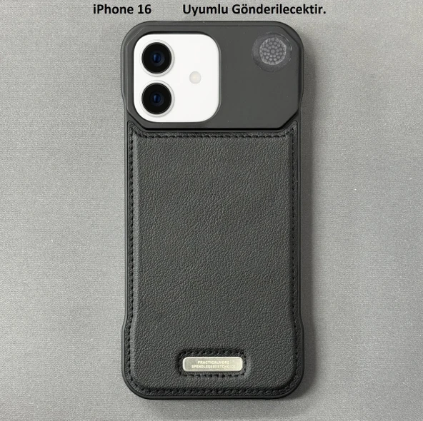 iPhone 16 Parfümlü Koku Hazneli MagSafe Uyumlu Deri Kılıf - Resim 2