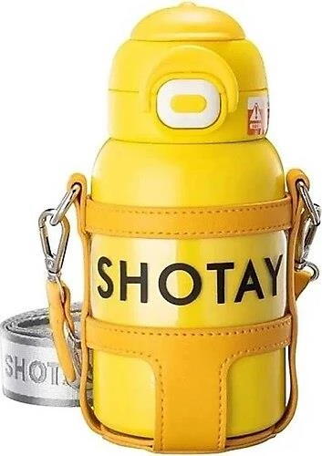 Shotay Turtle Çocuk Termos Matara 520Ml Sarı