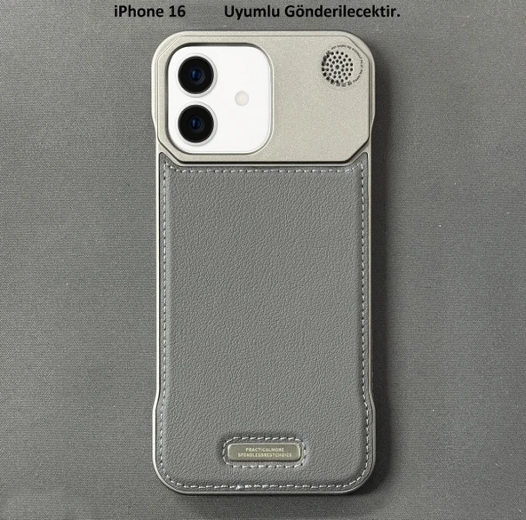 iPhone 16 Parfümlü Koku Hazneli MagSafe Uyumlu Deri Kılıf - Resim 3