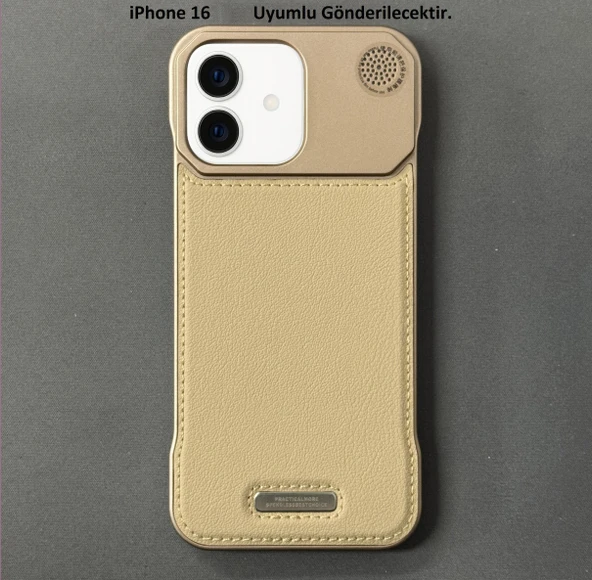 iPhone 16 Parfümlü Koku Hazneli MagSafe Uyumlu Deri Kılıf - Resim 4