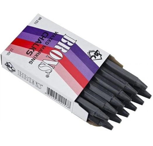 Brons Tebeşir Yağlı 12Li Siyah