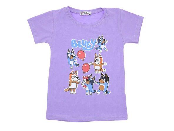 Kız Çocuk T-Shirt Balon Baskılı  - 5