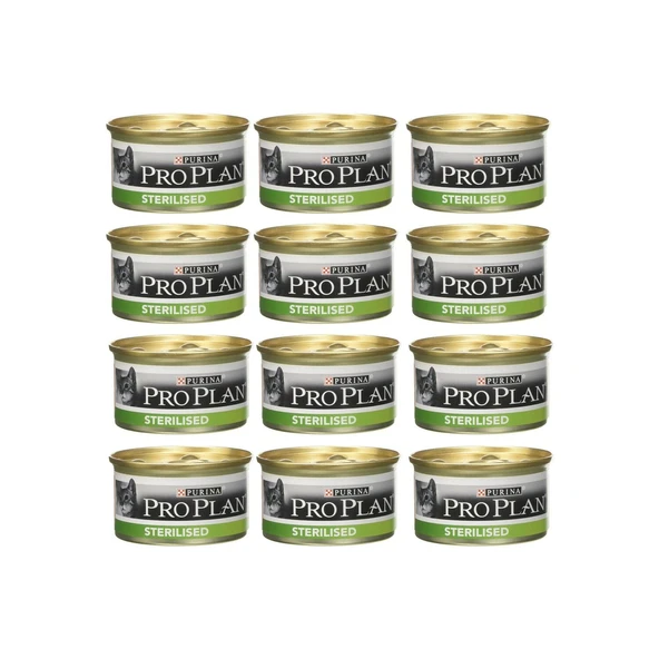Proplan Sterilised Ton Balıklı Ve Somonlu Kısırlaştırılmış Yetişkin Kedi Maması Konserve 12x85 Gr - 1