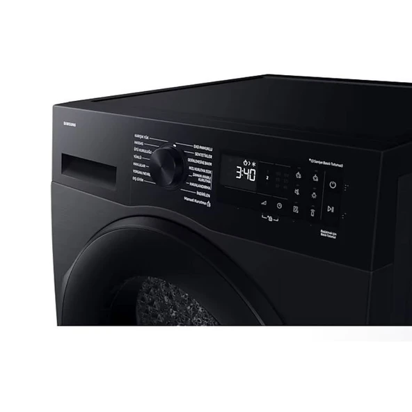 Samsung DV90DG52A0ABAH 9 Kg A+++ Siyah Çamaşır Kurutma Makinesi - 8