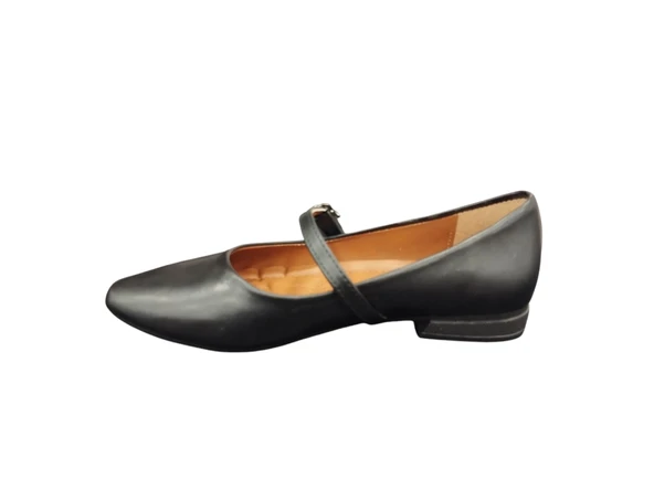 Merry Pace 2343340Z Tek Bant Dar Kalıp Yuvarlak Burun Günlük Kadın Babet Ayakkabı - 6