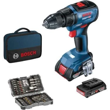 BOSCH GSR 18V-50 + 43 parça vidalama seti