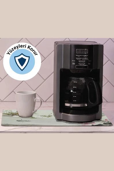 Valerine Life Kahve Makinesi Matı Sıvı Geçirmez Kaymaz Yıkanır Çaycı Çay Espresso Makinesi Pad 35x45cm 27KHD250216 - 2