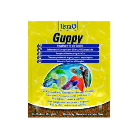 Tetra Guppy Lepistes Balıkları için Pul Yem 12 gr