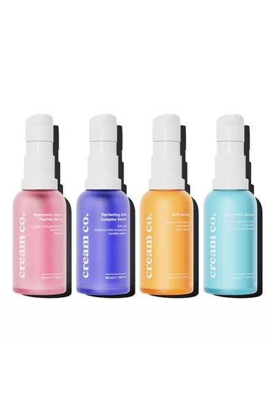 Cream Co. Kırışıklık/Akne/Leke Karşıtı Bariyer Güçlendirici Onarıcı Pürüzsüzleştirici Yenileyici Serum Seti