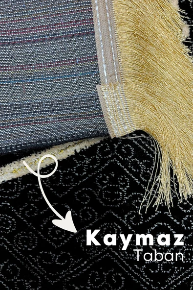 Buhara Tekstil Diriliş 1071 Siyah Dokuma Kalın Seccade - 3