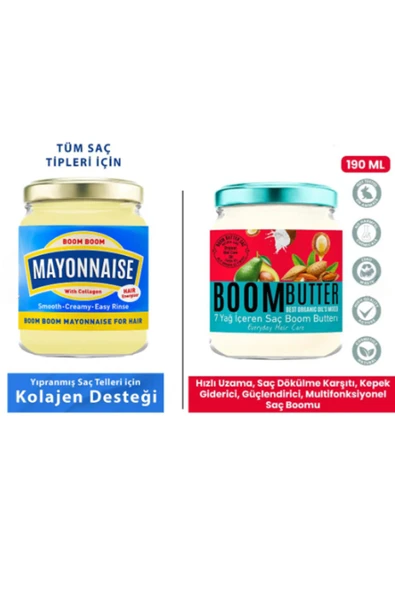 PROCSIN BOOM BUTTER Nemlendirici Saç Bakım Yağı + Mayonnaise Besleyici Saç Maskesi-MFREYON00908