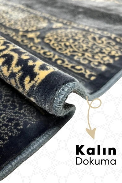 Buhara Tekstil Selçuklu Gri Dokuma Kalın Seccade - 2