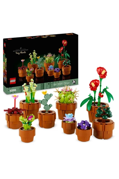 LEGO ® Botanicals Minik Bitkiler 10329 - 18+ Yaratıcı Model Yapım Seti (758 Parça)
