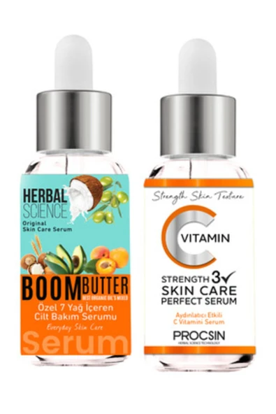 PROCSIN C Vitamini Serumu 20 ml + Boom Butter Cilt Bakım Serumu 20 ml