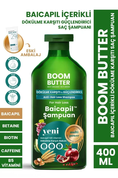 BOOM BUTTER %2 Baicapil Dökülme Önleyici ve Onarım Şampuanı 400ML