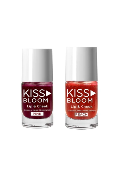 KISS & BLOOM Kiss Bloom Pink Ve Peach Ikili Dudak Ve Yanak Renklendirici