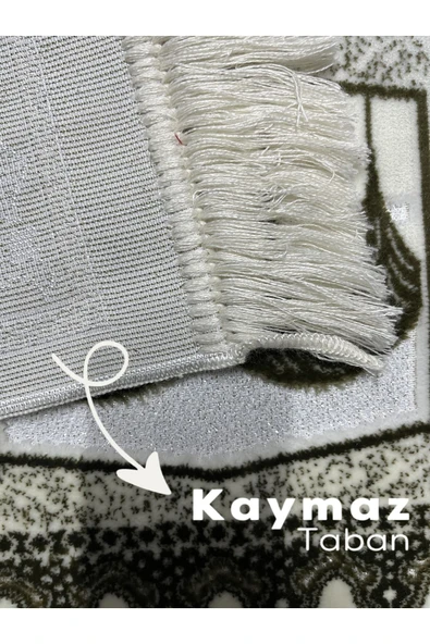 Buhara Tekstil Kabe ve Sütün Desenli Kadife Seccade - 3