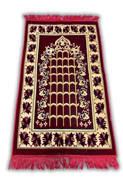Buhara Tekstil Osmanlı Revaklı Bordo Dokuma Seccade