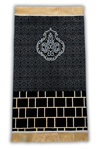 Buhara Tekstil Kabe Örtüsü Siyah Dokuma Kalın Seccade