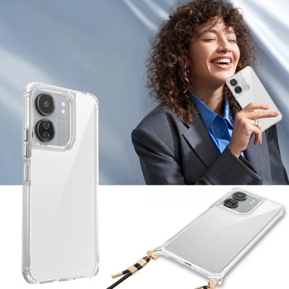 Xiaomi Redmi 13C Kılıf Airbagli Takılabilir Askı Aparatlı Snap Silikon Kapak - Resim 7