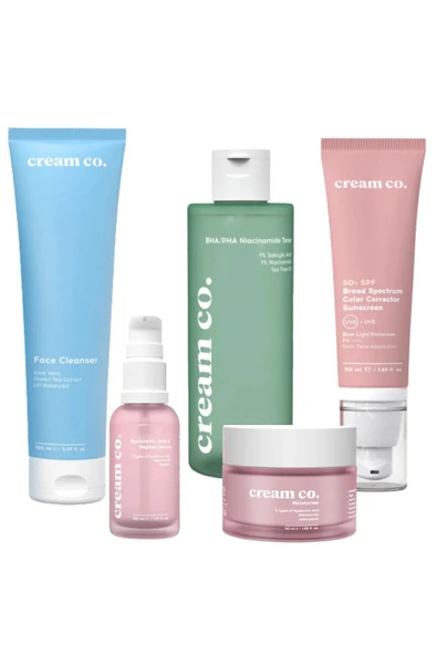Cream Co. Leke Karşıtı Nemlendirici Dolgunlaştırıcı Yüz Temizleyici & Güneş Korumalı Özel Set