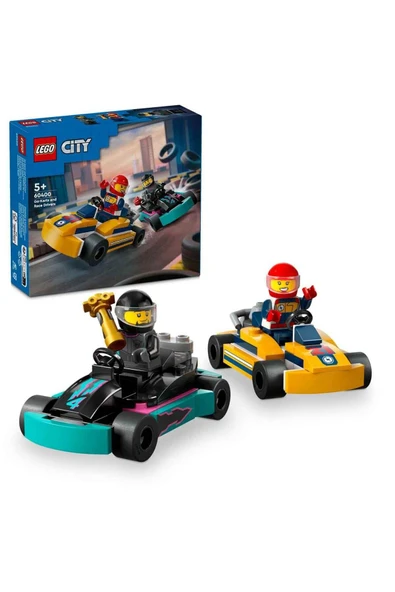 LEGO ® City Go-Kartlar ve Yarış Sürücüleri 60400 - 5 Yaş ve Üzeri için Yarışçı Minifigü
