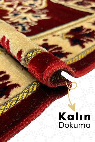 Buhara Tekstil Osmanlı Revaklı Bordo Dokuma Seccade - 2
