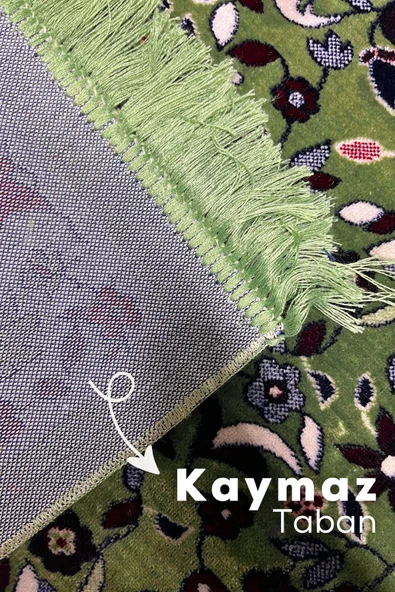 Buhara Tekstil Mescidi Nebevi Ravza Motifli 10 2 Adet Yeşil Seccade Seti - 4