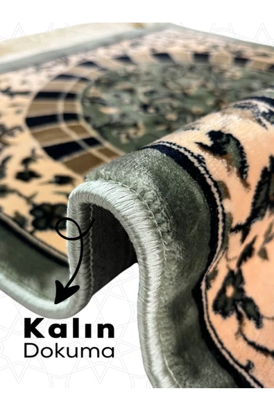 Buhara Tekstil Zümrüt Mihrap Kalın Dokuma Seccade - 2