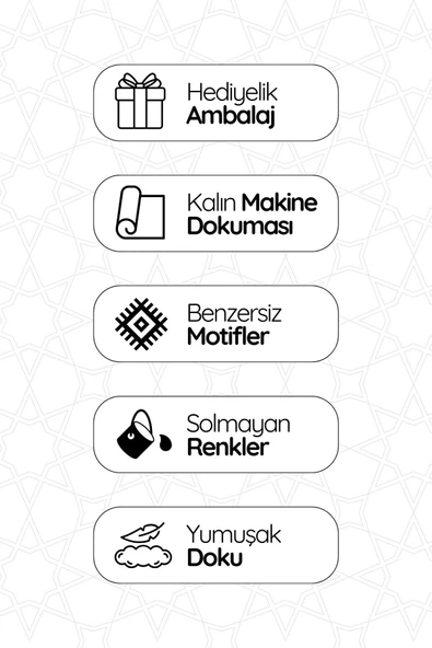 Buhara Tekstil Mescidi Nebevi Ravza Motifli 10 2 Adet Yeşil Seccade Seti - 5