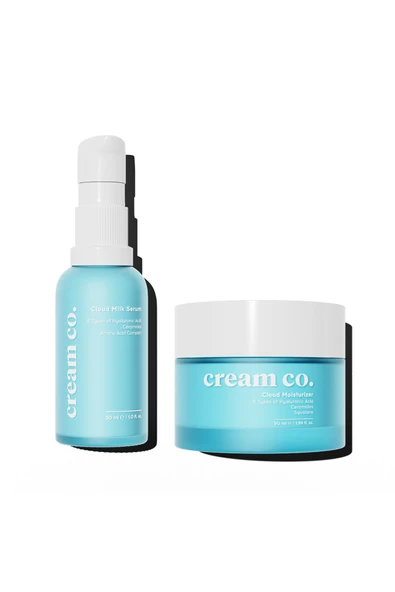 Cream Co. Bariyer Güçlendirici Su Bazlı Aydınlatıcı Nemlendirici Yüz Kremi Onarıcı Yatıştırıcı İkili