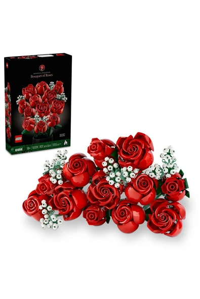 LEGO ® Botanicals Gül Buketi 10328 - 18+ Dekoratif Çiçek Model Yapım Seti (822 Parça)