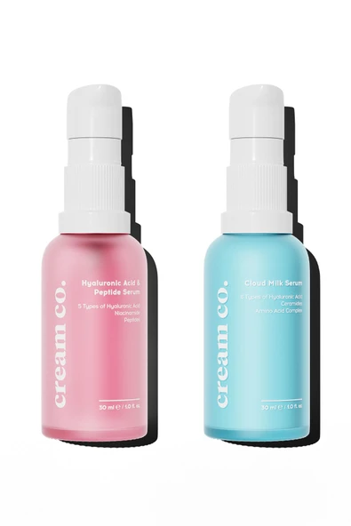 Cream Co. Canlandırıcı Kırışıklık Karşıtı Hyalüronik Asit Bariyer Güçlendirici Dolgunlaştırıcı Onarıcı Ikili