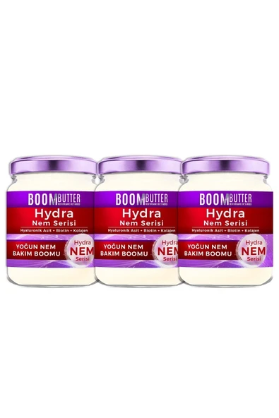 BOOM BUTTER Hydra Yoğun Nem Saç Bakım Boom'u 3'lü Fırsat Paketi