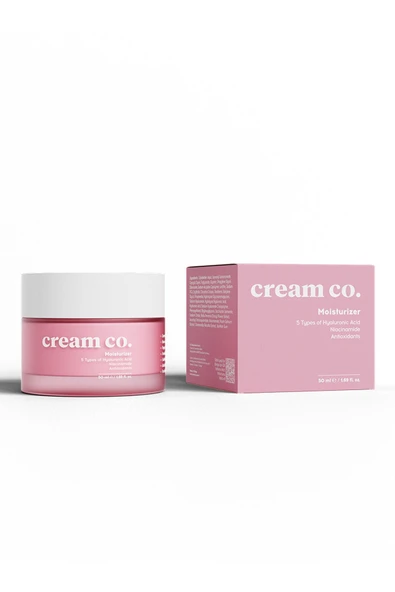 Cream Co. Moisturizer 50 ml Nemlendirici Cilt Tonu Eşitleyici Aydınlatıcı Yüz Krem. 50 Mltüm cilt tipleri