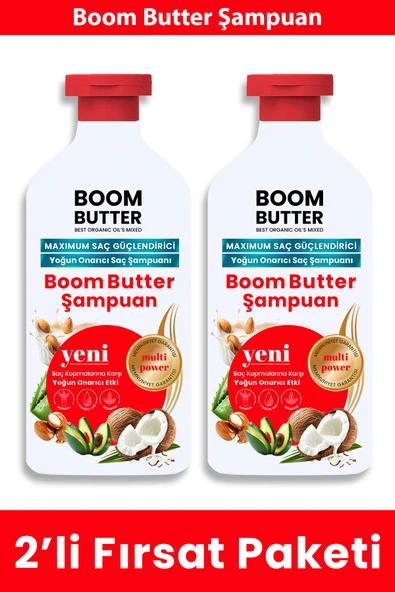 BOOM BUTTER Saç Bakım Şampuanı İkili Fırsat Paketi