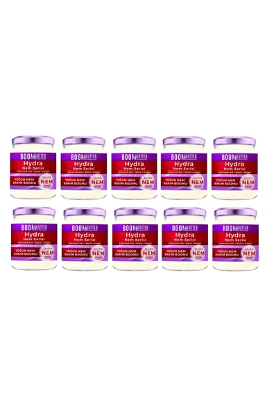 BOOM BUTTER Hydra Yoğun Nem Besleyici Kırılma Önleyici Saç Bakım Boom'u 190 ML 10'lu Paket