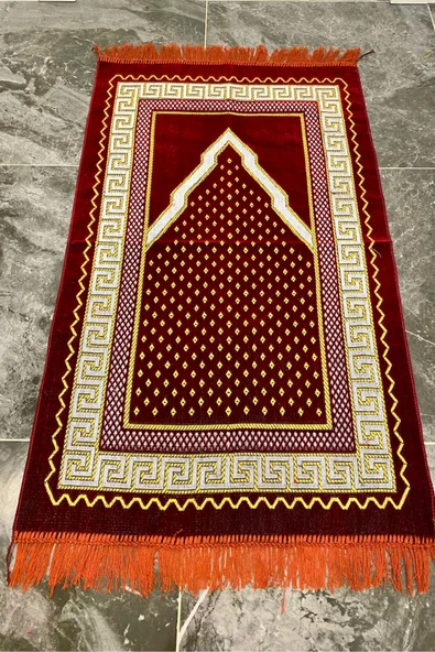 Buhara Tekstil Kadife Seccade Kaliteli Şpinger Hac Umre Mevlid Hediyelik - 4