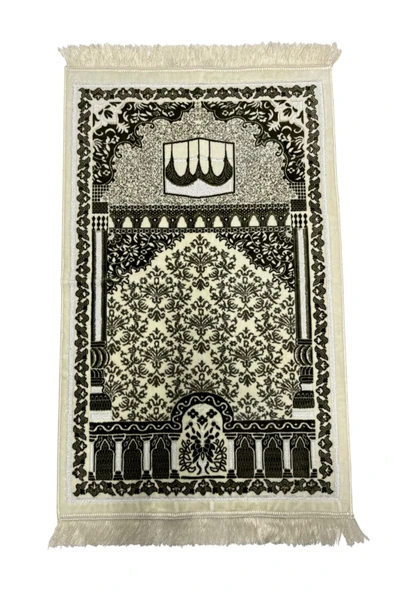 Buhara Tekstil Kabe ve Sütün Desenli Kadife Seccade