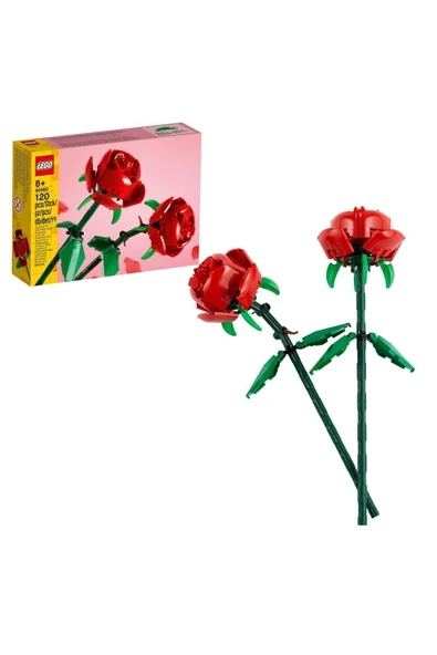 LEGO Gül 40460 - Dekoratif, Koleksiyonluk Ve Sergilenebilir Çiçek Modeli Yapım Seti (120 PARÇA)