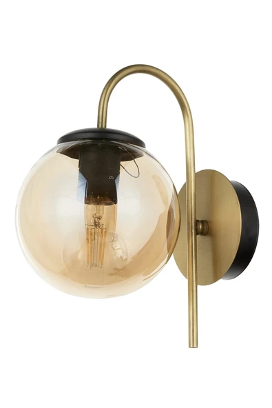 AVONNI AP-60327-1BSY Siyah Boyalı Aplik E27 Metal Cam 20cm
