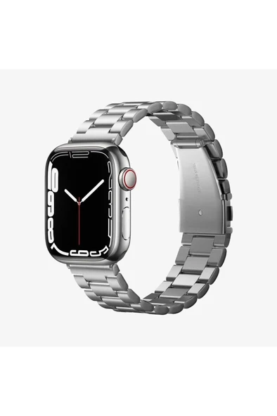 spigen Apple Watch 49mm Ultra 2/1 - 46mm 10 - 45mm 9/8/7 - 44mm SE2/SE/6/5/4 Kayış Fit Silver - 062MP25404 - 4