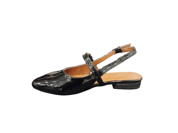 Merry Pace 2343344Z Dar Kalıp Önü Kapalı Arkası Açık Tek Bant Günlük Kadın Babet Ayakkabı - 2